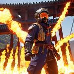 **

*   **Prompt:** Action shot of Diluc unleashing Pyro attack on a Hydro-affected enemy, showcasing Vaporize reaction. Focus on visual effects of Pyro and Hydro clash. Dynamic angle, vibrant colors, Genshin Impact style.

**