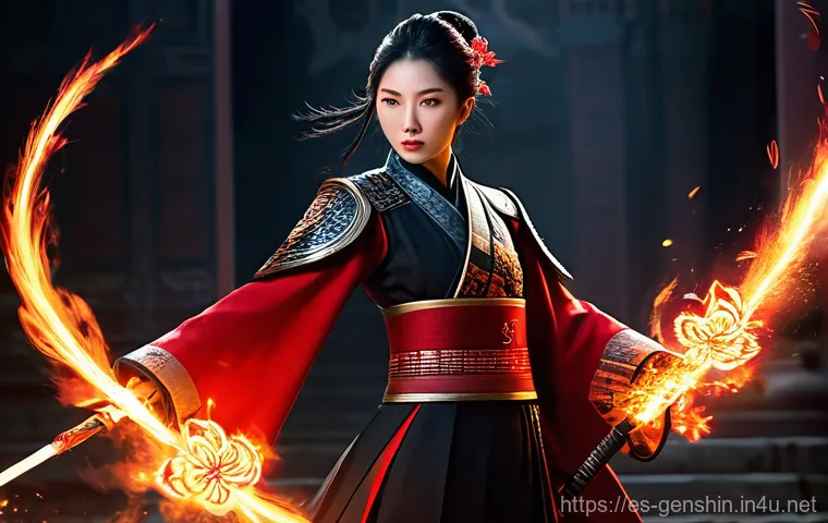 원신 특수 효과 무기 - **Prompt:** A full-body, dynamic action shot of Kamisato Ayaka, fully dressed in her traditional ele...